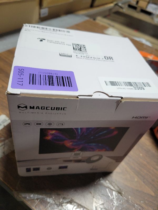 Photo 1 of ?Electric Focus?Magcubic Mini Projector 4K Support, Smart Projector with WiFi 6 and Bluetooth 5.4, 5W Soundbase Speaker, 180° Rotation, Portable Proyector for Home Theater