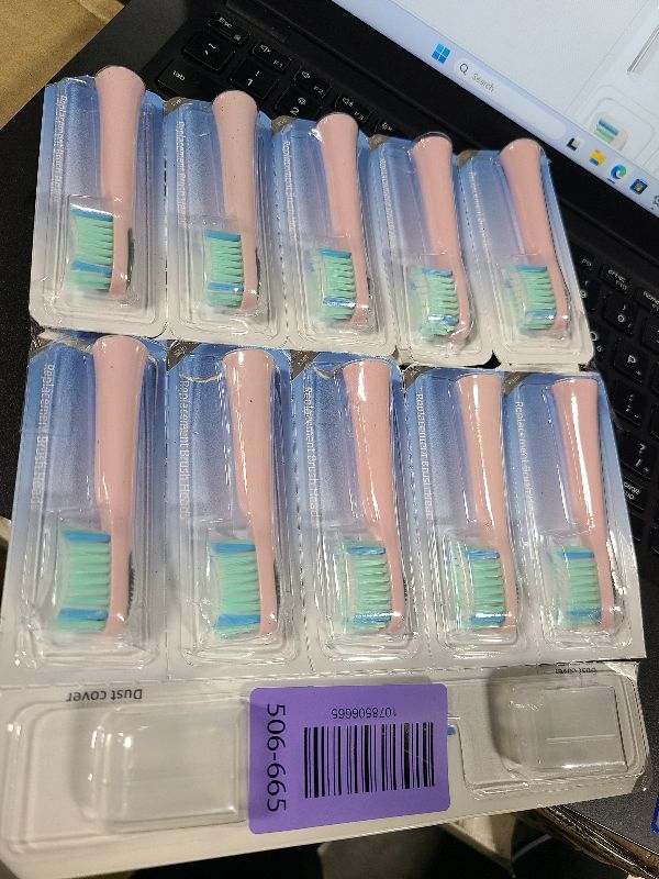 Photo 1 of 10 Pack Toothbrush Replacement Heads Compatible with Rtauys M5 Sonic Electric Toothbrush (Pink, 10 Count(Pack of 1))