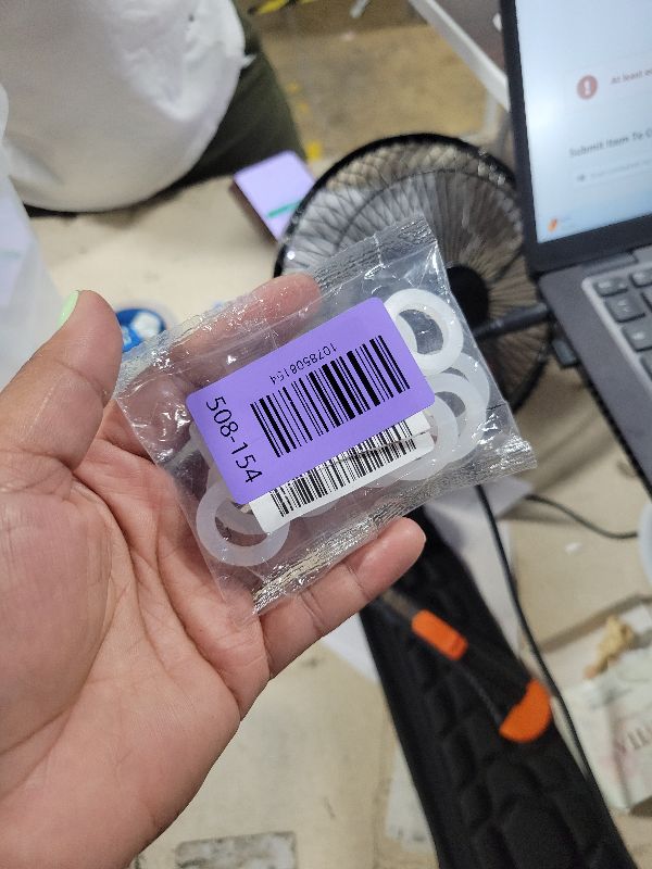 Photo 1 of 12pcs Silicone Washer Gasket Sealing O Rings White Flat Seal for Pipe Water Tap Faucet Connection Replacement