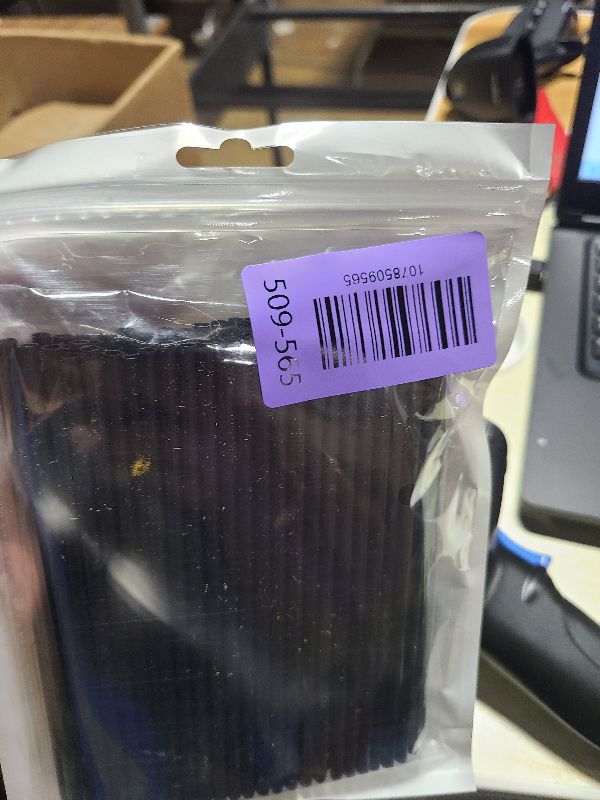 Photo 1 of 100 Pcs Black Cocktail Straws, 5.12 Inch Short Disposable Plastic Drink Straws Small Short Drinking Straw for Whiskey Bar Club Cocktail Cold Drinks, Cups Travel Mugs Crafts Home Bars Use