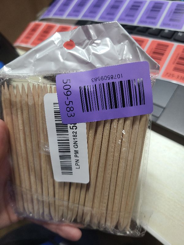Photo 1 of 100Pcs Orange Wood Sticks for Nails, HOOMBOOM Double Sided Cuticle Pusher Remover Nail Art Manicure Pedicure Tool for Manicure Pedicure