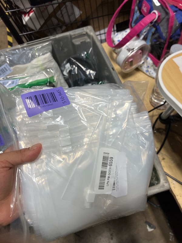 Photo 1 of 100 Count - Slider Zip Food Storage Bags, 6" x 6" (1 Pint) 3 Mil Heavy Duty, Strong & Durable for Freezer Storage, for Food, Snacks & More. GPI