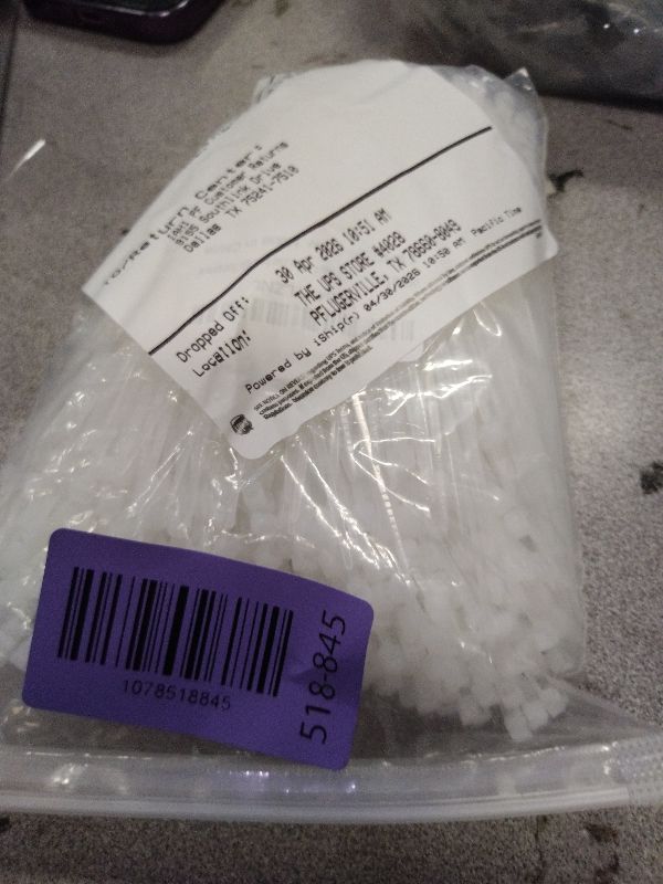 Photo 1 of 1000pcs Small White Zip Ties 4 Inch, Mini Cable Ties Tiny Zipties 4 In Micro Self Locking Plastic Clear Tie Wraps Thin Wire Ties for Cable Management