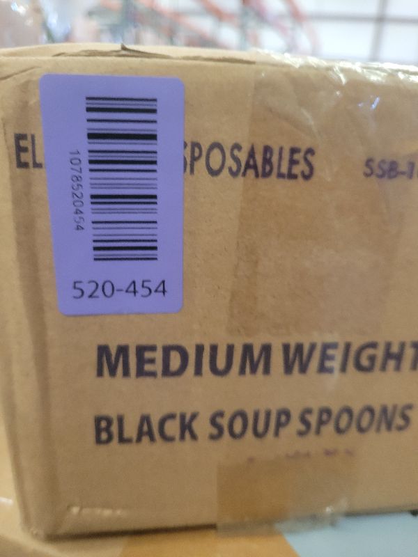 Photo 1 of 1,000 Plastic Disposable Soup Spoons Bulk Black Medium Weight Disposable Silverware Plastic Cutlery Spoons