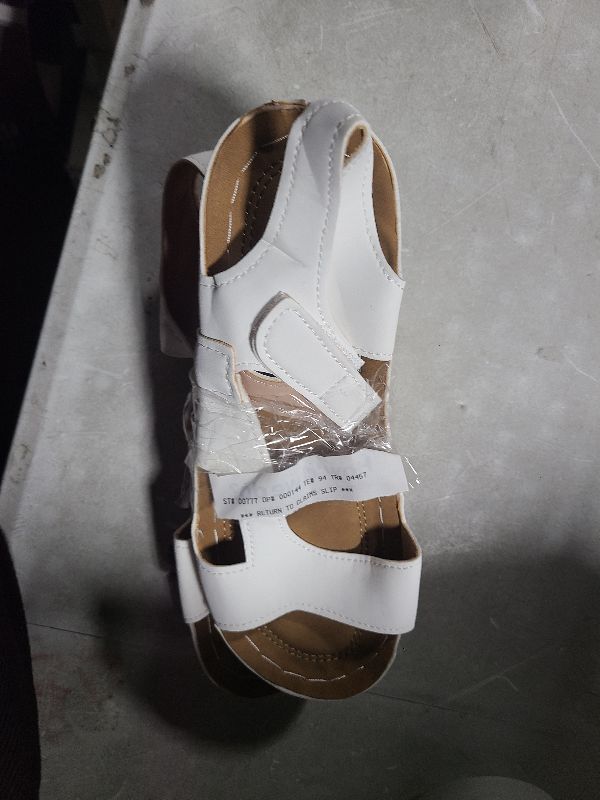 Photo 1 of Longantii Womens Orthopedic Sandals Arch Support Summer Flat Sandals Lightweight Slip on Non Slip Walking Shoes Comfortable 2026 Orthopedic Shoes white 6.5