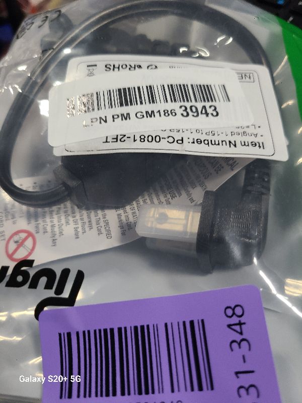Photo 1 of [2-Feet] On Off Switch Extension Cord, Right Angle 2-Prong Polarized Extension Cord with On-Off Inline Switch 12A 125V for Your Chargers/Lamp/Power Adapters etc, 16AWG Cord