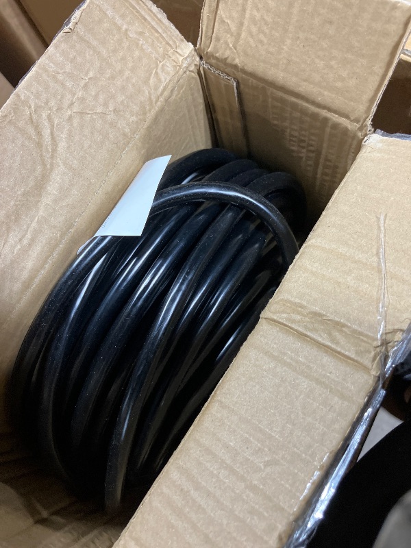 Photo 1 of 12 Gauge 100 FT Heavy Duty Outdoor Extension Cord Waterproof with Lighted End,Black 12 Gauge Extension Cord Flexible and Cold Resistant 3 Prong Grounded Plug,15Amp 1875W SJTW ETL Listed