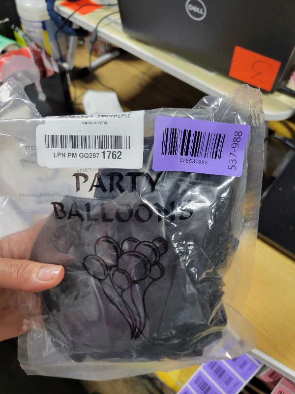 Photo 1 of 18 Inch Black Balloons 12 Pack Large Latex Party Balloons Round Helium Balloon for Halloween Birthday Party Anniversary Festival Party Decorations (Black Balloons 18 inch)