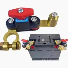 Photo 1 of 12V/24V Car Battery Power Off Switch, Brass Battery Isolator Cut Off Switch, for Car, RV, Truck, Boat, Prevent Battery Drained (1 Pack)