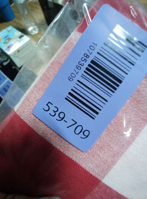 Photo 1 of 2 Piece Fabric in 1 Red & White Buffalo Check Table Runner Cloth for Family Dinners or Gatherings, Indoor or Outdoor Parties, Everyday Use (12 x 108 , Seats 8-10 People)