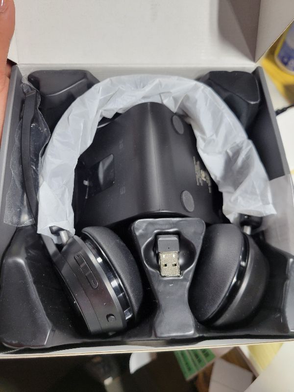 Photo 1 of (Upgraded Version) Wireless Headset, Bluetooth Headset with Noise Cancelling Microphone, Best Headphones with Mic Mute & USB Dongle for PC/Computer/Laptop/Cell Phones/Remote Work/Call Center