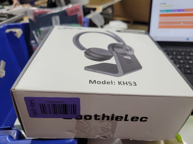 Photo 1 of (Upgraded Version) Wireless Headset, Bluetooth Headset with Noise Cancelling Microphone, Best Headphones with Mic Mute & USB Dongle for PC/Computer/Laptop/Cell Phones/Remote Work/Call Center
