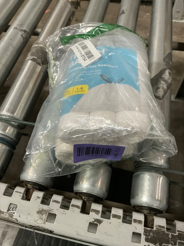 Photo 1 of 1.6 Gallon Mini Drawstring Trash Bags, Small Garbage Bags by KSSKSS, Code a fit 4.5-8 Liter, 1.2-2 Gal, White Trash Bin Liners for Home Office Kitchen Bathroom Bedroom