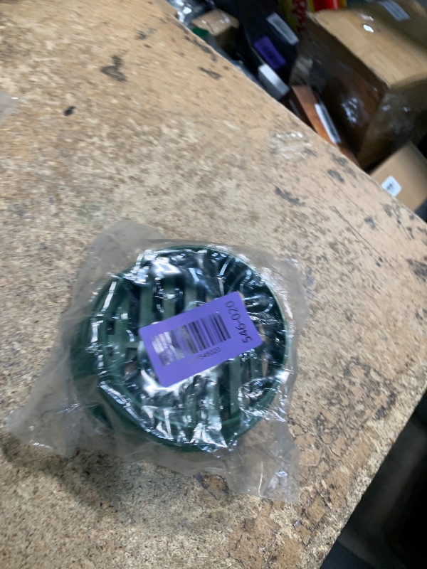 Photo 1 of (2 Pack) Calvana 4” Plastic Round Drainage Grate Cover, Fits 4” Pipes, Prevents Debris, Ideal for Lawns, Patios, and Walkways, Durable UV-Resistant Plastic, Easy Installation, Green
