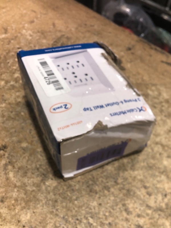 Photo 1 of [ETL Listed] Cable Matters 2-Pack 6 Outlet Extender Wall Tap, 15A/1875W, Multi Plug Wall Outlet / 6 Way Plug Power Adapter