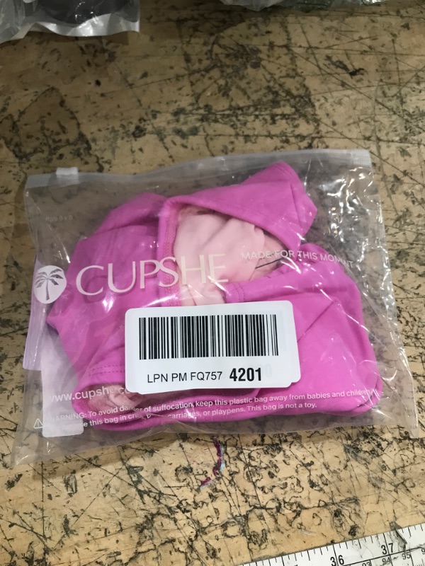 View 2 of ***BOTTOMS ONLY ****ZAFUL Women High Cut Bikini Sets String Sexy Swimsuit Two Piece Underwire Bathing Suit Brazilian Cheeky Cut Out Cute Swimwear Light Pink M
