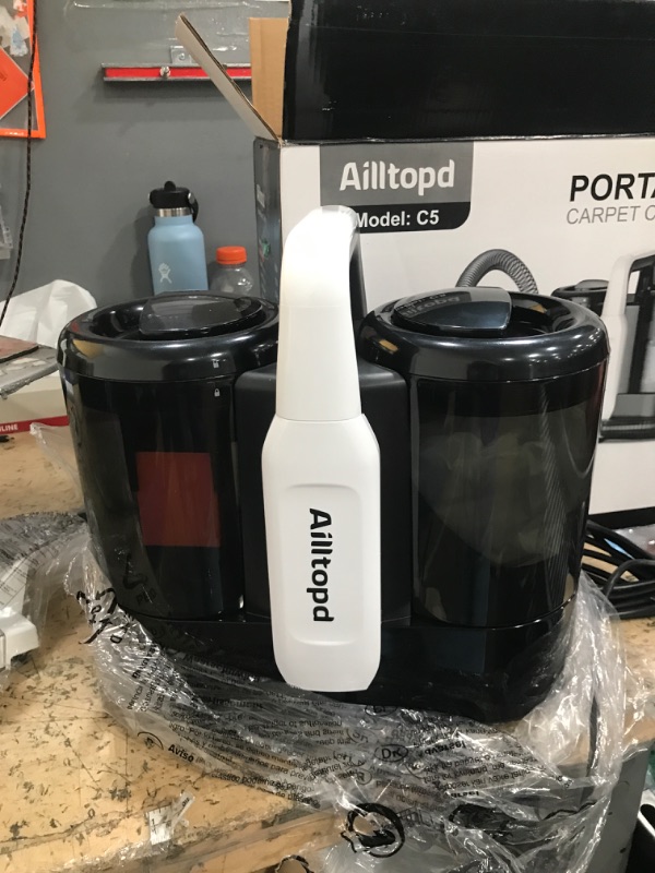 Photo 1 of **HOSE MISSING*************
Ailltopd Portable Spot Cleaner,Handheld Carpet Extractor for Pet, Car, with Carpet Cleaner Solution
