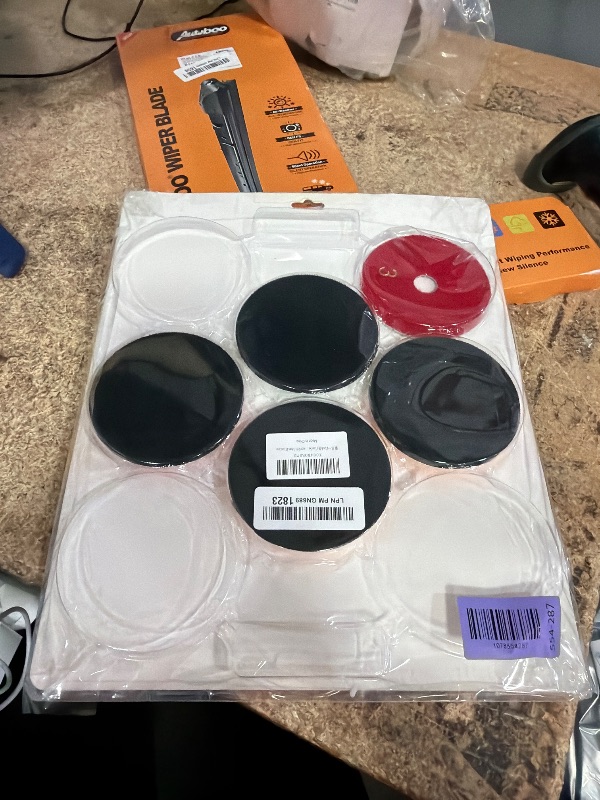Photo 1 of **ONLY 5**4-Step Quick Polish Dry-Performance Diamond Polishing Pads 4 Inch for Granite, Concrete, Quartz, Marble Countertop Wet/Dry Polish Kit for Drill, Grinder, Polisher Granite Polishing Pads Kit