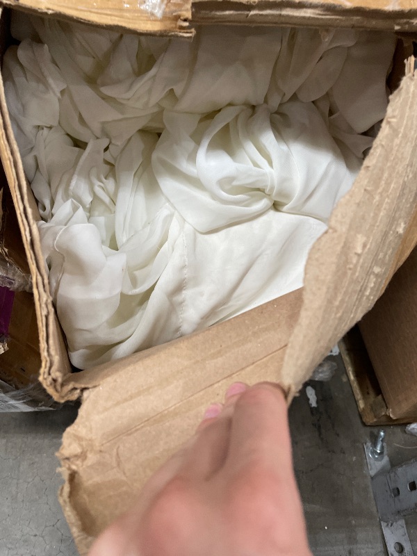 Photo 1 of **A FEW ARE TORN** 8 Panels Ivory Ceiling Drapes for Wedding Ceiling Drapes 5ftx40ft Wedding Arch Draping Fabric Sheer Curtains Voile Chiffon Drapery Draping Decorations for Party Ceremony Stage