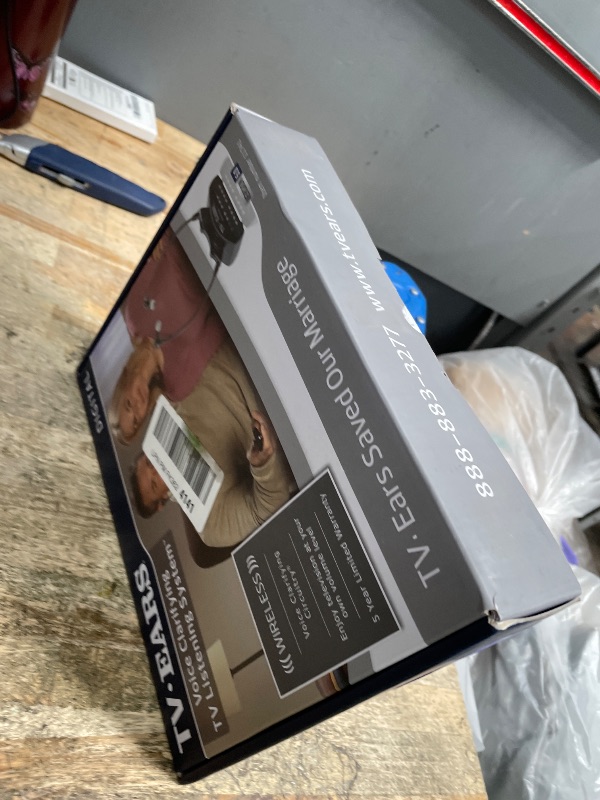 Photo 1 of ***FOR PARTS ONLY MAJOR DAMAGE***
TV Ears Digital Wireless Headset System for Seniors – Personal Volume Control, TV Hearing Device, No Audio Delay, Plug-N-Play, Works with Most TV Brands, Ideal for Hearing Impaired – Model 11741