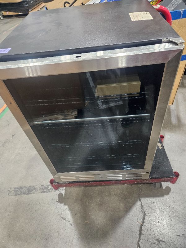 Photo 1 of ** DOESNT COOL BELOW 70 DEGREES ** 24 Inch Under Counter Beverage Fridge -Max 164Cans Capacity Drink cooler,Wide 24''Perfectly for Built in Space, Adjustable shelves for any size beverage/beer/soda Transparent door Refrigerator