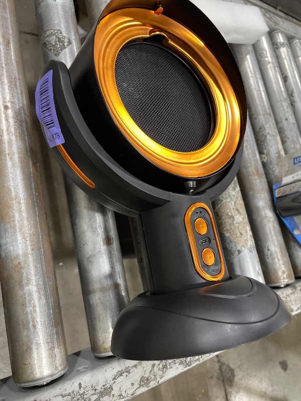 Photo 1 of **MISSING CHARGER**Puffhide  Away Purifier Fan for Smoking Indoors, Portable Tabletop Smoke Extractor, Adjustable Angle, Compact Exhaust Fanfor Kitchen, BBQ & Home (Black & Gold)