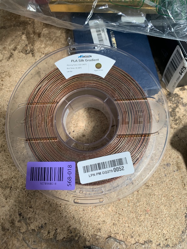Photo 1 of 
AMOLEN PLA Filament 1.75mm,Silk Pla Aged Brass Gradient