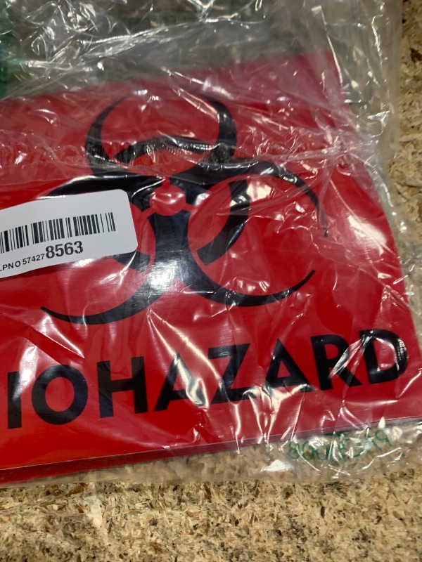 Photo 1 of (12 Pack) Biohazard Stickers Sign, 6x6 Inches Waterproof Biohazard Warning Label?6 Mil Vinyl Self Adhesive Durable Decal Stickers Use for Labs, Hospitals and Industrial