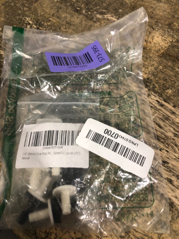 Photo 1 of 1/4" (6mm) One Way Inline Check Valve Plug-in Barb Non Return Valve ABS Plastic Water Air Systems Stop Check Valve for Liquids 6PCS