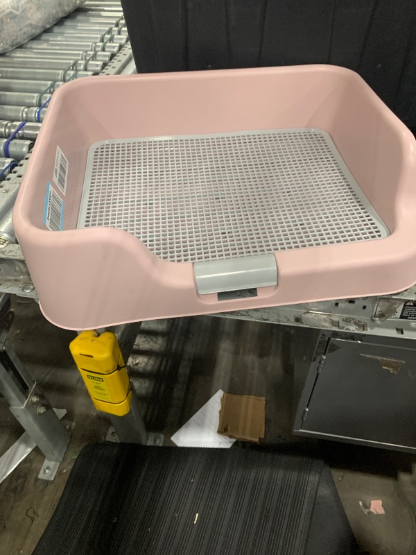 Photo 1 of [DogCharge] Indoor Dog Potty Tray – with Protection Wall Every Side for No Leak, Spill, Accident - Keep Paws Dry and Floors Clean (Tray Only, Grey)