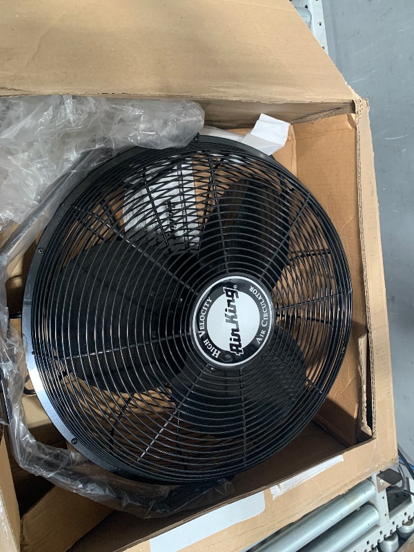 Photo 1 of ***Missing base*** Air King 9718 18-Inch Industrial Grade Ceiling Mount Fan,Black