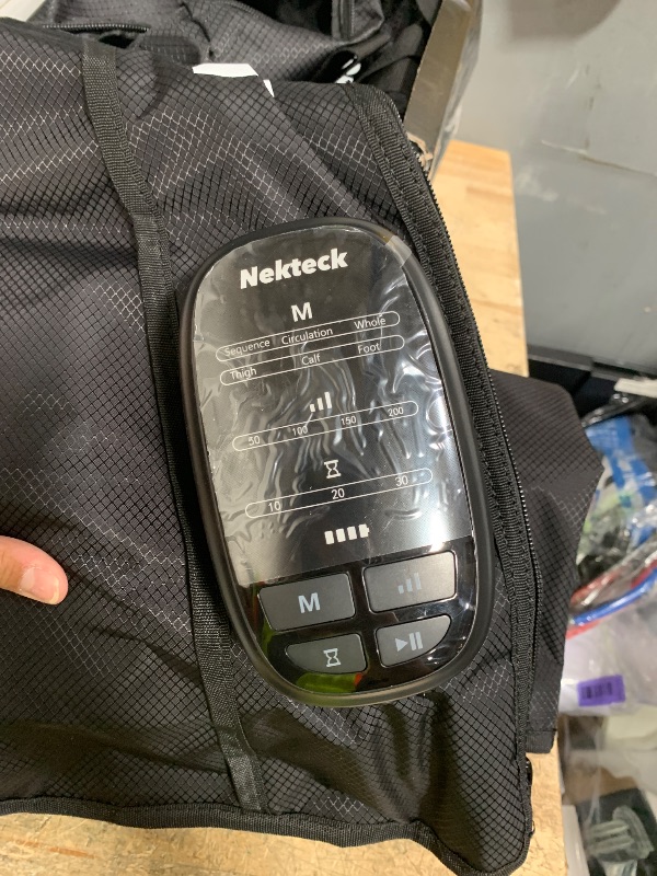 Photo 1 of **PARTS ONLY CHARGE PORT BROKEN** Nekteck Leg Compression Massager Recovery System, Cordless Foot and Leg Massager for Circulation and Pain Relief, Rechargeable Compression Boots with 6 Modes 4 Intensities, Legs Relaxation
