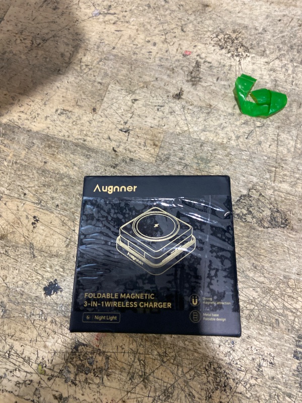 Photo 1 of ?2026 Upgraded?Wireless Charger 3 in 1, Foldable Wireless Charging Station with Light for Apple Magnetic Charger, Travel Magnetic Charger for iPhone 17/16/15/14/13/12 Apple Watch AirPods (20W Adapter)