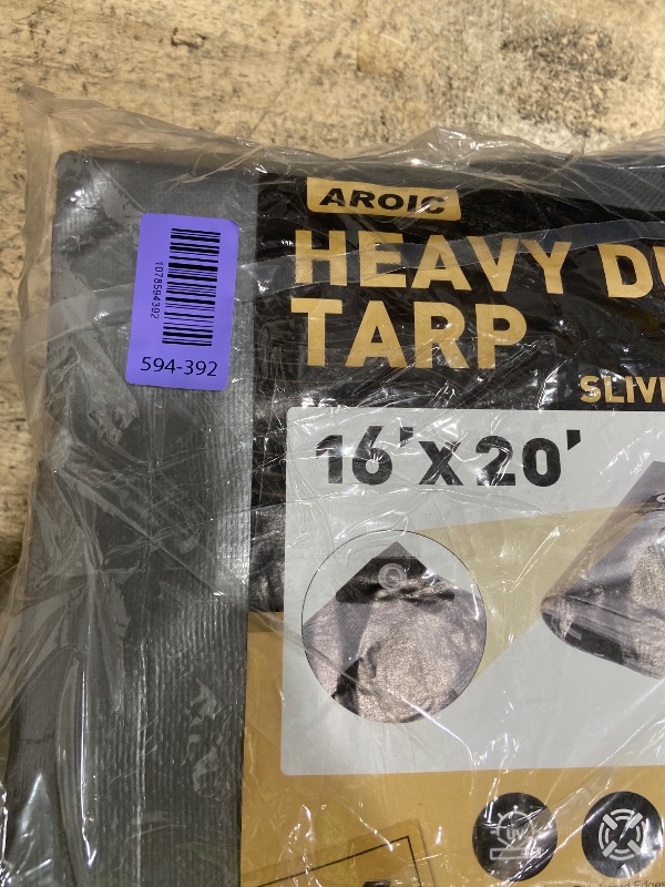 Photo 1 of
Click to see full view
VIDEO
AROIC 16x20 FT Waterproof Tarp, 16 Mil Thick Heavy Duty Cover with Reinforced Edges & Rustproof Grommets - UV Resistant Tearproof Tarpaulin for Camping Tent, Pool Cover, Emergency Rain Shelter