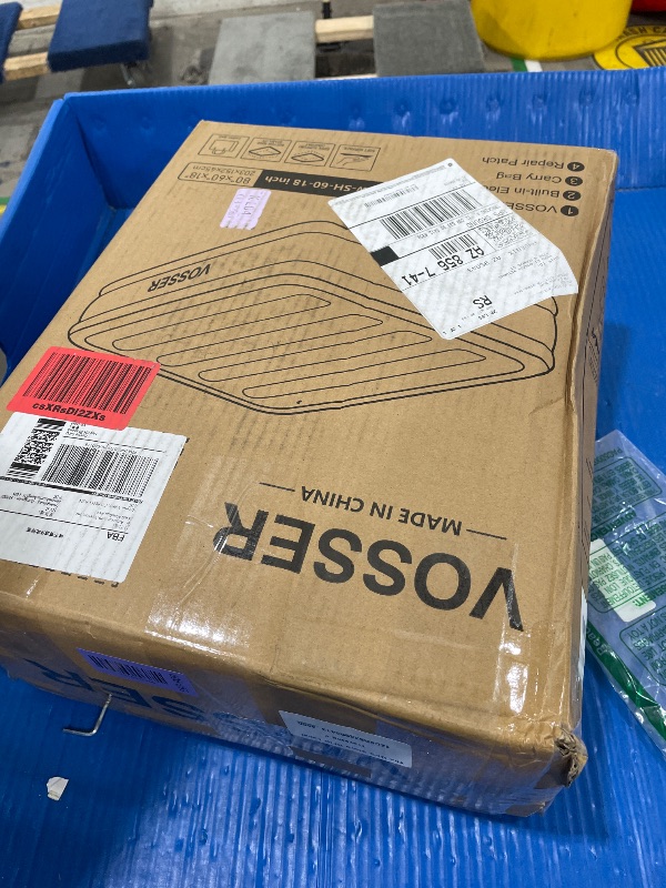 Photo 1 of **FACTORY SEALED** VOSSER Air Mattress Queen with Built-in Pump, 18" Raised Inflatable Blow Up Mattress,Upgraded Heavy Duty Portable Air Bed for Home,Guests,Floor & Camping, Self Inflating Colchon Inflable for Adults