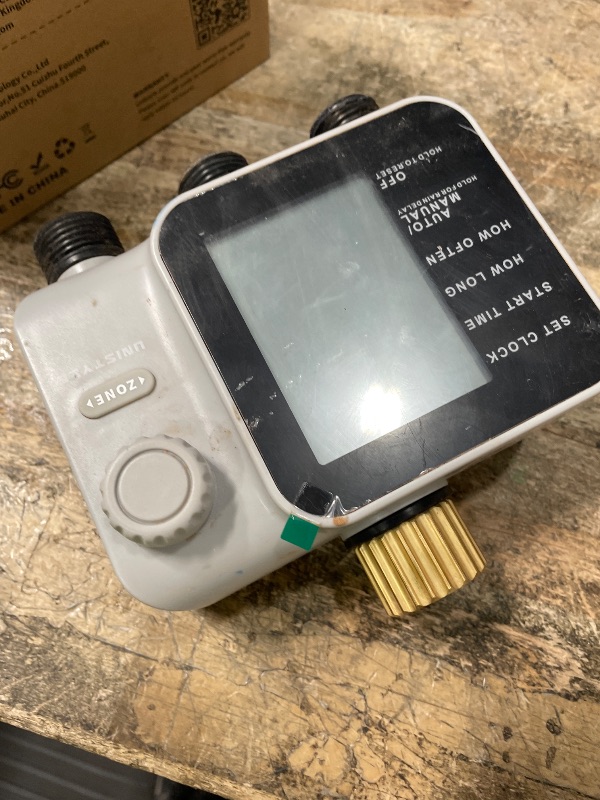 Photo 1 of [All-New 2027] 3 Zone Sprinkler Timer with Brass Inlet, Unistyle Water Timer for Garden Hose with Rain Delay/Manual Watering/Automatic Irrigation, Hose Timers with Large LCD for Yard and Lawn Patio