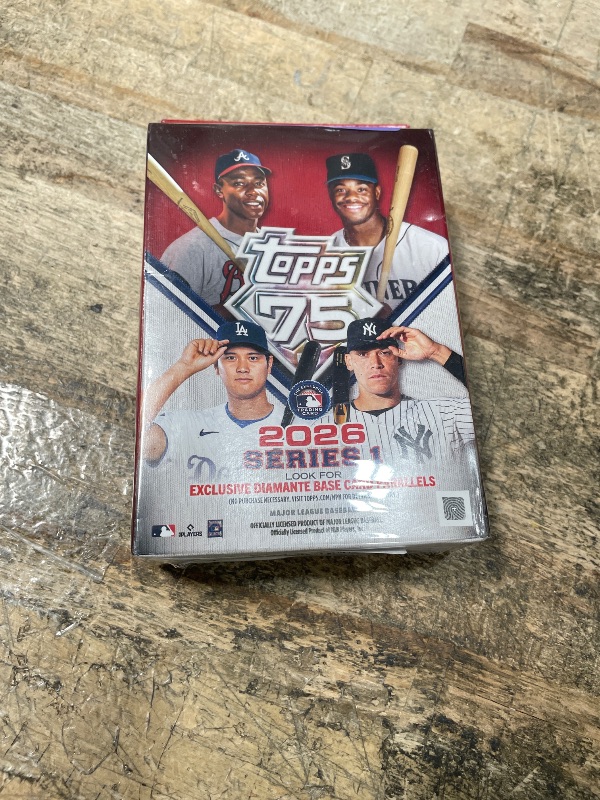 Photo 1 of **FACTORY SEALED** 2026 Topps MLB Series 1 Baseball Trading Card Hanger Box | 59 Cards | Look for Exclusive Diamante Base Card Parallels