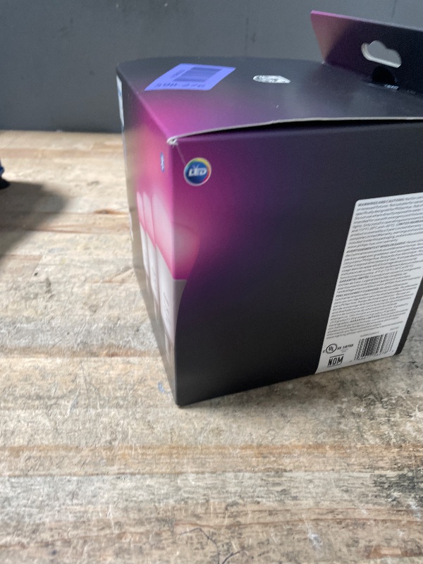Photo 1 of **FACTORY SEALED** Philips Hue A19 LED Smart Light Bulb 3-Pack - White and Color Ambiance - 60W Indoor Light Bulb - Control with Hue App - Works with Alexa, Google Assistant and Apple Homekit