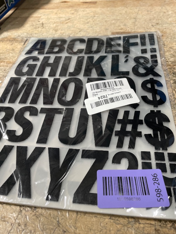 Photo 1 of 10 Sheets 440 Pieces Iron on Letters for Clothing, 2 Inch Heat Transfer Letters, Black Iron on Vinyl Letters with A-Z PU Alphabets Sticker for Fabric, Jersey T-Shirt Printing DIY Craft