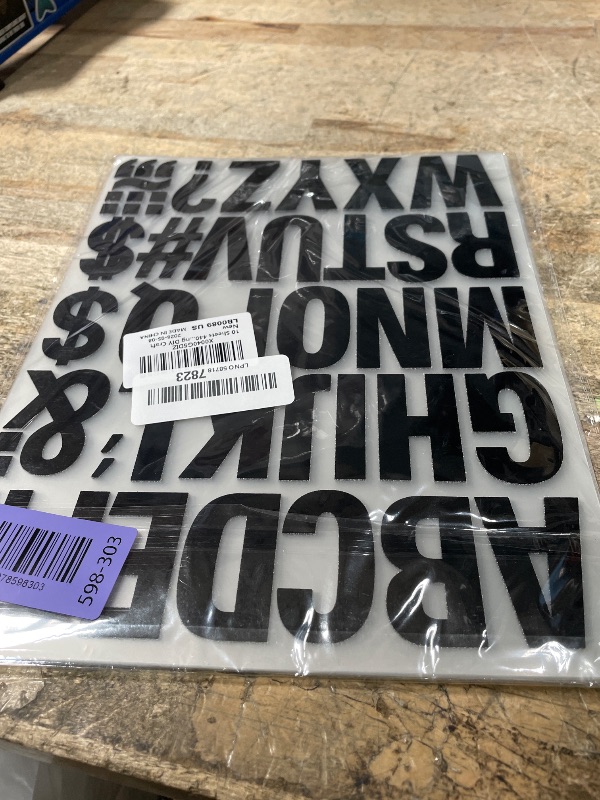 Photo 1 of 10 Sheets 440 Pieces Iron on Letters for Clothing, 2 Inch Heat Transfer Letters, Black Iron on Vinyl Letters with A-Z PU Alphabets Sticker for Fabric, Jersey T-Shirt Printing DIY Craft