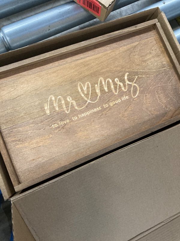 Photo 1 of ****MISSING ONE -SELLING AS INCOMPLETE SET*** AW BRIDAL Mr Champagne Flutes, Engagement Gift for Couples and Newlyweds, Bridal Shower Gifts for Bride to Be, Wedding Anniversary Toasting Glasses Set with Wooden Box