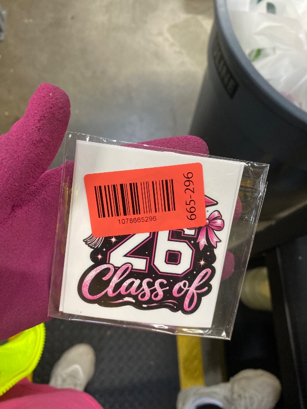 Photo 1 of (5Pcs) Senior 2026 Pink Glitter Graduation Stickers 3", Pack Class of 2026 Vinyl Decals Bows Cute Aesthetic Graduation Gifts for Girls, Waterproof Vinyl Decal for Laptop, Water Bottles, Car, Phone
