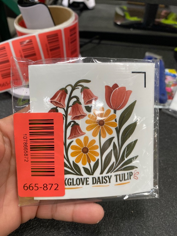 Photo 1 of (5Pcs) Foxglove Daisy Tulip Sticker 3 inch, Anti Felon Not My President Stickers, Funny Political Flowers Waterproof Vinyl Decal for Laptop, Water Bottles, Car, Phone