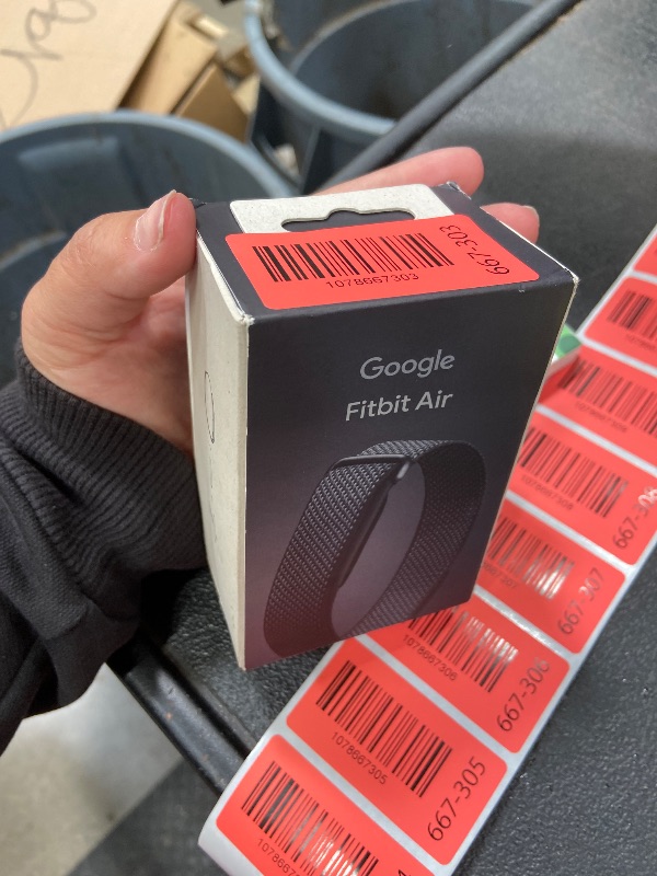 Photo 1 of ***** SEALED BY COMPANY***** Google Fitbit Air - Screenless Activity Tracker with Fitness, Heart Rate, and Sleep Tracking - Personalized AI-Powered Coaching - Up to 7 Days’ Battery Life - Works with iOS and Android - Obsidian