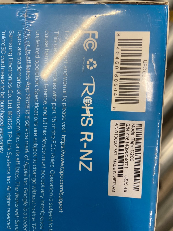 Photo 1 of ****SEALED BY COMPANY***TP-Link Tapo Pan/Tilt Security Camera for Baby Monitor, Pet Camera w/Motion Detection, 1080P, 2-Way Audio, Night Vision, Cloud & SD Card Storage, Works with Alexa & Google Home (Tapo C200)