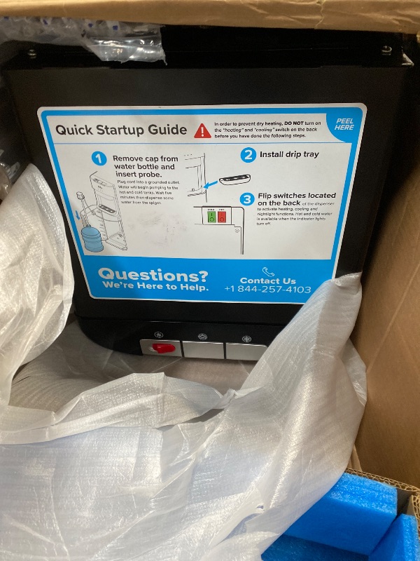 Photo 1 of ***DAMAGE  -SELLING AS PARTS ONLY*** Brio Bottom Loading Water Cooler Dispenser for 5 Gallon Bottles - 3 Temperatures with Hot, Room & Cold Spouts, Child Safety Lock, LED Display with Empty Bottle Alert, Stainless Steel