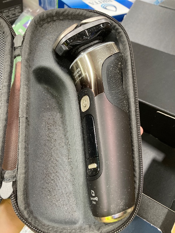Photo 1 of ***USED-SELLING AS IS *** Philips Norelco Shaver i9000 Prestige Ultra, Wet & Dry Electric Shaver, Black Gradient, SenseIQ Pro Technology, Triple Lift & Cut System, 360 Rotating NanoTech Precision Blades, 5 Modes, XP9405/84