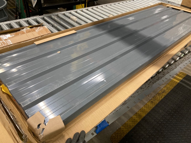 View 2 of *HEAVY* BOBIBAN 20 pcs Metal Roofing Panels - Corrugated Galvanized Roof Panels L61.02x W17.72 Inch, Waterproof Tin Roof Sheets for Garages,Sheds, Stables and Mobile Homes, Includes Screws(Grey,L61.02''-20)