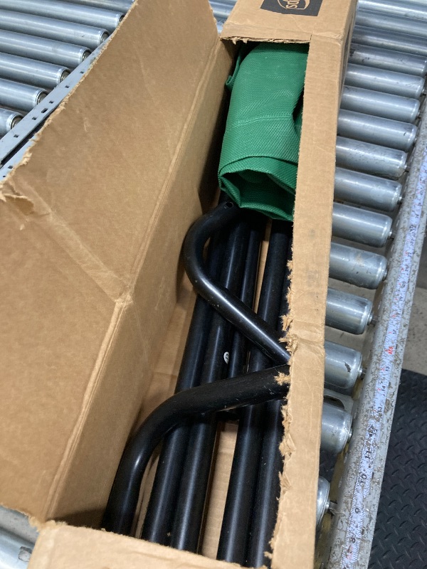Photo 1 of ***MISSING PIECES SELLING AS PARTS ONLY*** Amazon Basics Cooling Breathable Elevated Dog Bed with Metal Frame for Large Dogs, 51" x 31" x 8", Green, Easy to Assemble