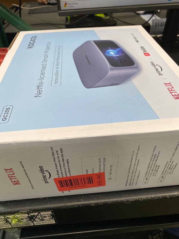 Photo 1 of [Short Throw/1200ANSI/Built in Apps] Projector 4K with WiFi and Bluetooth, TOF Auto Focus Keystone Smart Projector for Dolby Audio Home Theater Movie, Kogata Outdoor Projector Portable Ceiling